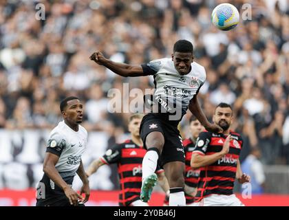 San Paolo, Brasile. 1 settembre 2024. Calcio - Campionato brasiliano - Corinthians x Flamengo - Stadio Neo Quimica Arena. Giocatore di Corinthians durante la partita crediti: Vilmar Bannach/Alamy Live News Foto Stock