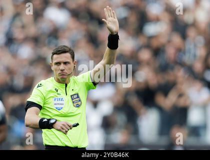 San Paolo, Brasile. 1 settembre 2024. Calcio - Campionato brasiliano - Corinthians x Flamengo - Stadio Neo Quimica Arena. Arbitro Ramon Abatti Abel, in azione crediti: Vilmar Bannach/Alamy Live News Foto Stock