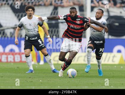 San Paolo, Brasile. 1 settembre 2024. Calcio - Campionato brasiliano - Corinthians x Flamengo - Neo Quimica ArenaStadium. André Ramalho di Corinthians durante il match Credit: Vilmar Bannach/Alamy Live News Foto Stock