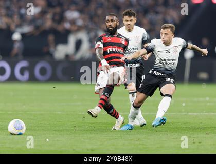 San Paolo, Brasile. 1 settembre 2024. Calcio - Campionato brasiliano - Corinthians x Flamengo - Stadio Neo Quimica Arena. Corinthians e Flamengo durante la partita crediti: Vilmar Bannach/Alamy Live News Foto Stock