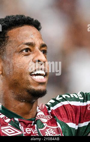 Rio, Brasile - 1° settembre 2024: Keno giocatore in partita tra Fluminense e San Paolo per il Campionato brasiliano, 25° round allo Stadio Maracana Foto Stock