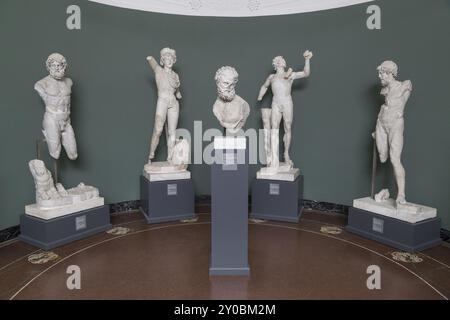 Copenaghen, Danimarca, 16 febbraio 2016: Sculture romane e greche nel New Carlsberg Glyptotek, Europa Foto Stock