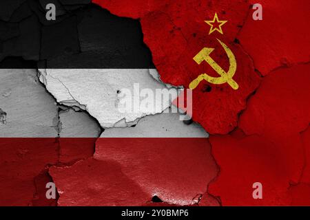 Bandiere dell'Impero tedesco e dell'Unione Sovietica Foto Stock