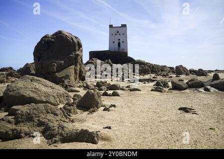 Seymour Tower al largo dell'Isola del Canale di Jersey, Regno Unito Foto Stock