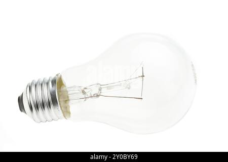 Lampadina luce isolati su sfondo bianco Foto Stock