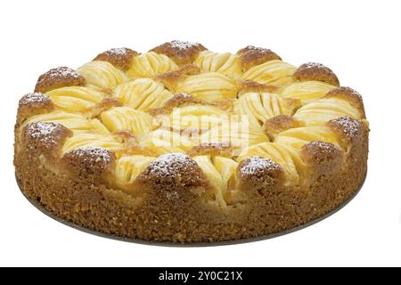 Torta di mele con zucchero a velo Foto Stock