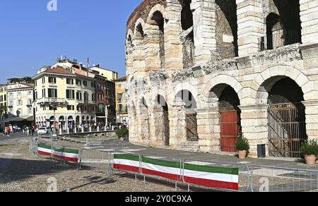 Arena di Verona, frammento Foto Stock