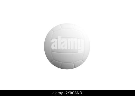 Pallavolo bianco isolato su sfondo bianco. rendering 3d. Foto Stock