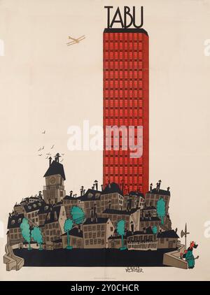 Julius Klinger (artista grafico austriaco 1876-1942) - Tabu. Poster pubblicitario in carta da sigarette Wien 1919 Foto Stock