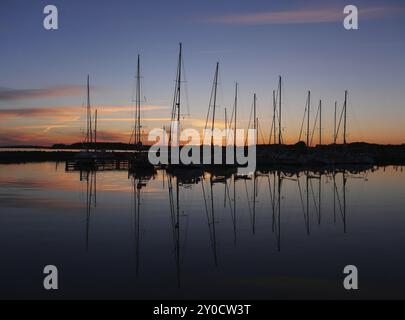 Tramonto a Klintholm Foto Stock