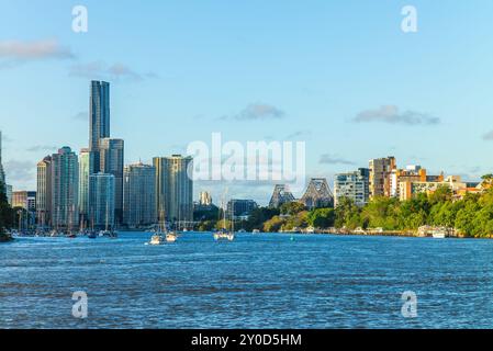 Scenario di Brisbane, la capitale dello stato del Queensland situata in Australia Foto Stock
