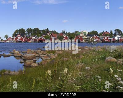 Villaggio di pescatori di Roennskaer, Svezia, Europa Foto Stock