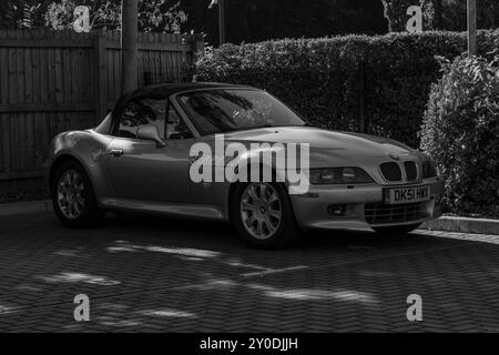 Z3, BMW, costruttore di automobili bavarese, roadster, 3 litri, 2 posti, 2 porte, anno di fabbricazione 2001, costruito in America, South Carolina, stabilimento, Spartanburg. Foto Stock