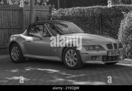 Z3, BMW, costruttore di automobili bavarese, roadster, 3 litri, 2 posti, 2 porte, anno di fabbricazione 2001, costruito in America, South Carolina, stabilimento, Spartanburg. Foto Stock