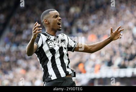 File foto datato 30-03-2024 di Newcastle United Alexander Isak che si dirigerà verso la pausa internazionale convinto che ci sia molto di più per venire da Newcastle nonostante il loro sano Premier League punti totale. Data di emissione: (Inserire la data qui). Foto Stock