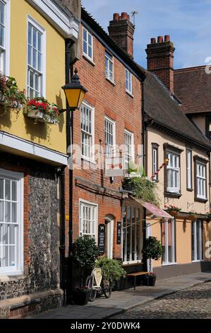 Elm hill, Norwich, Norfolk, Inghilterra Foto Stock