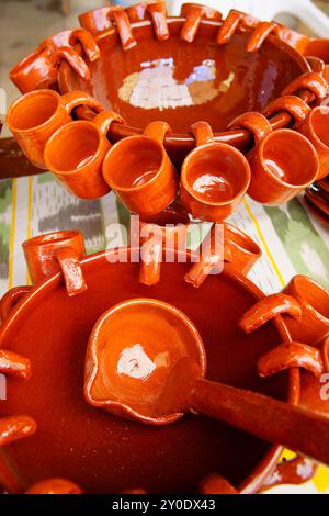 accessorio cucina in terracotta. Artigianato di argilla. Marratxi. Maiorca. Isole Baleari. Spagna. Foto Stock