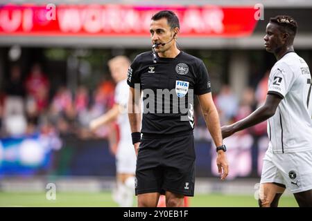 Silkeborg, Danimarca. 1 settembre 2024. L'arbitro Sandi Putros visto durante il 3F Superliga match tra Silkeborg IF e FC Midtjylland al Jysk Park di Silkeborg. Credito: Gonzales Photo/Alamy Live News Foto Stock