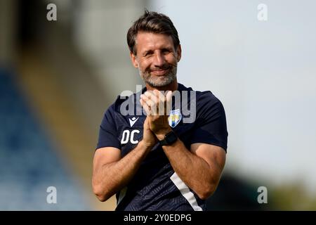 Colchester United First Team Head Coach Danny Cowley - Colchester United vs Milton Keynes Dons, Sky Bet League Two, JobServe Community Stadium, Colchester, Regno Unito - 17 agosto 2024 solo uso editoriale - si applicano restrizioni DataCo Foto Stock