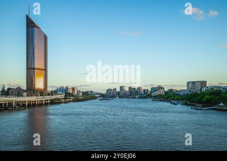 Scenario di Brisbane, la capitale del Queensland situata in Australia Foto Stock