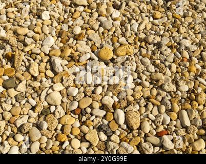 Ciottoli sulla spiaggia di Seaham, contea di Durham, Inghilterra, Regno Unito Foto Stock