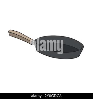 Padella colorata disegnata a mano con il vettoriale Illustrazione Vettoriale