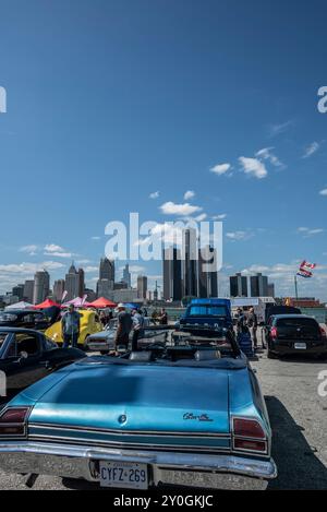 La Chevrolet Chevelle, introdotta per la prima volta nel 1964, è una muscle car americana classica nota per le sue prestazioni potenti e il design elegante, che la rendono una vera e propria Foto Stock