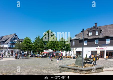 Winterberg: Square Marktplatz in Sauerland, Nordrhein-Westfalen, Renania settentrionale-Vestfalia, Germania Foto Stock