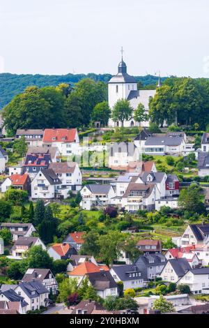 Warstein: Alte Kirche St. Pankratius und Sebastian (Vecchia Chiesa di S. Pancras e Sebastiano) a Sauerland, Nordrhein-Westfalen, Renania settentrionale-Vestfalia Foto Stock