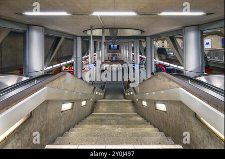 Stazione della metropolitana AM Plaerrer, Norimberga, Franconia media, Baviera, Germania, Europa Foto Stock