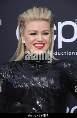 Kelly Clarkson ai Billboard Music Awards 2019, tenutosi all'MGM Grand Garden Arena di Las Vegas, USA, il 1° maggio 2019 Foto Stock