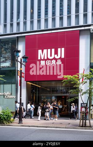 Muji Store e Hotel Ginza Tokyo Giappone Foto Stock