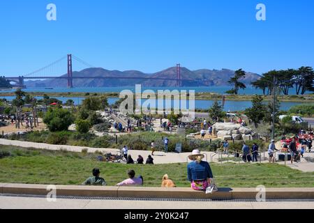 Il Presidio Tunnel Tops è l'attrazione più recente del parco per turisti e locali, San Francisco CA Foto Stock