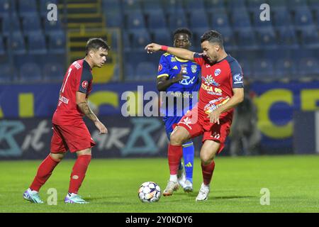 CS UNIREA SLOBOZIA - FC BUZAU , SUPERLIGA ROMANIEI , CINCENI ARENA , 02.09.2024 Foto Stock