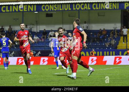 CS UNIREA SLOBOZIA - FC BUZAU , SUPERLIGA ROMANIEI , CINCENI ARENA , 02.09.2024 Foto Stock