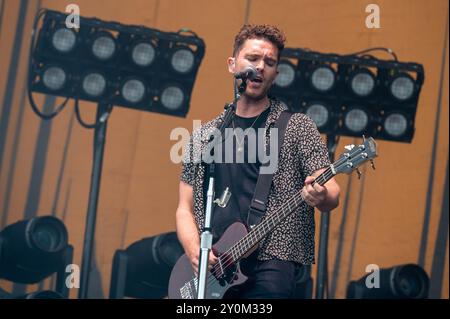 6 luglio 2024: Mike Kerr si esibisce con Royal Blood al festival IDays di Milano Foto Stock