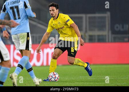 Roma, Italia. 20 ottobre 2020. Foto Fabrizio Corradetti/LaPresse20 ottobre 2020 Roma ( Italia) Sport calcio Lazio - Borussia Dortmund UEFA Champions League 2020-2021 - Stadio Olimpico di Roma nella foto: Mats Hummels (Borussia Dortmund) Photo Fabrizio Corradetti crediti: LaPresse/Alamy Live News Foto Stock