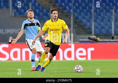 Roma, Italia. 20 ottobre 2020. Foto Fabrizio Corradetti/LaPresse20 ottobre 2020 Roma ( Italia) Sport calcio Lazio - Borussia Dortmund UEFA Champions League 2020-2021 - Stadio Olimpico di Roma nella foto: Mats Hummels (Borussia Dortmund) Photo Fabrizio Corradetti crediti: LaPresse/Alamy Live News Foto Stock