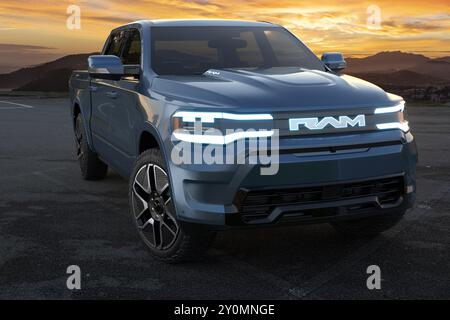 RAM 1500 Rev: Raccoglitore con capacità e autonomia della batteria da record Foto Stock