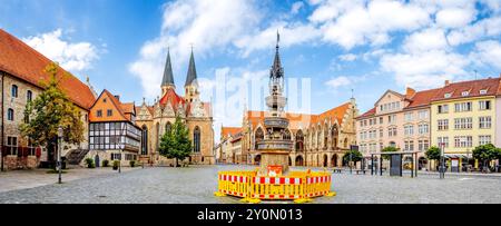 Città vecchia di Braunschweig, Germania Foto Stock
