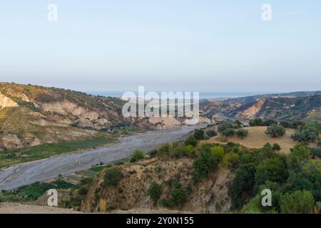 Panorama della Valle dello Stilaro in Calabria. Foto Stock