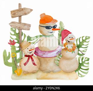 Gnomi natalizi Babbo Natale aiuta a disegnare i coor invernali con calze natalizie e regali. Collezione di nani natalizi di Capodanno con decorazioni tradizionali Illustrazione Vettoriale
