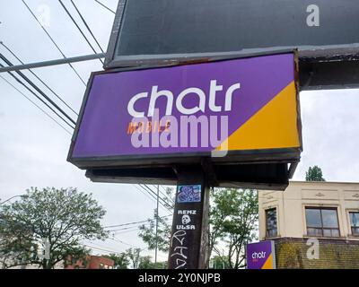 Toronto, ON, Canada – 17 aprile 2024: Visualizza su Chatr mobile sign in Toronto. Foto Stock