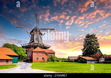 Mulino a vento Endewecht, Germania Foto Stock