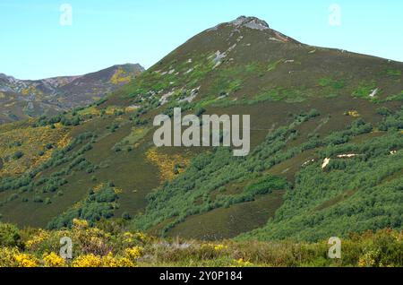 Catena dei Monti Cantabrici (alto Sil, León) nel nord della Spagna Foto Stock