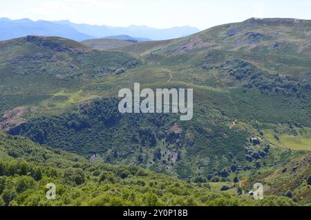 Catena dei Monti Cantabrici (alto Sil, León) nel nord della Spagna Foto Stock