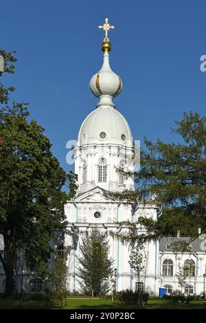 Chiesa di Santa Caterina Martire nel Monastero di Smolny (Convento della Resurrezione Novodevichy) a San Pietroburgo, Russia Foto Stock