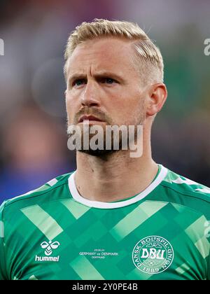 Dortmund - portiere danese Kasper Schmeichel durante la partita UEFA EURO 2024 del turno di 16 tra Germania e Danimarca al BVB Stadion Dortmund il 29 giugno 2024 a Dortmund, in Germania. ANP | Hollandse Hoogte | MAURICE VAN STEEN Foto Stock