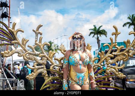 Grand Kadooment Day; 5 agosto 2024 a Bridgetown Barbados Foto Stock