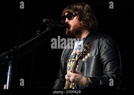 Camp Bestival, Castello di Lulworth, Dorset, Regno Unito, domenica 28 luglio 2024, James Arthur sul palco del Castello al Camp Bestival, credito Emma Terracciano Foto Stock